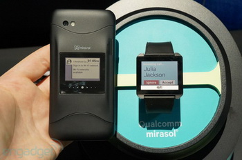Qualcomm Mirasol screen with a diagonal of 1.6 inches